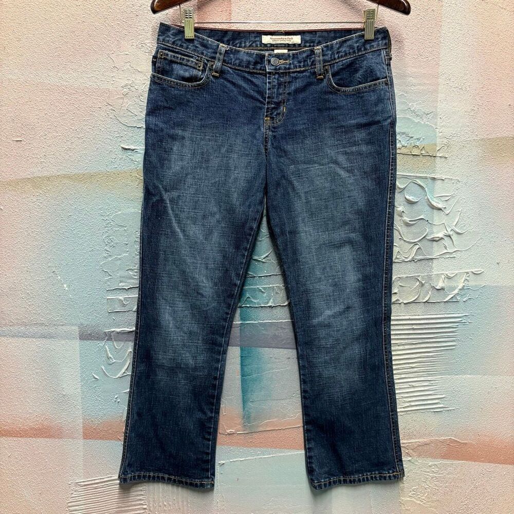 Abercrombie & Fitch 2 Bootcut Dark Wash Denim Jeans Preppy Y2K Minimalist Retro